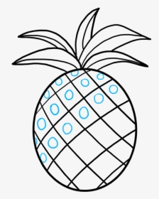 How To Draw A Pineapple - Easy Drawing Of Pineapple, HD Png Download, Transparent PNG