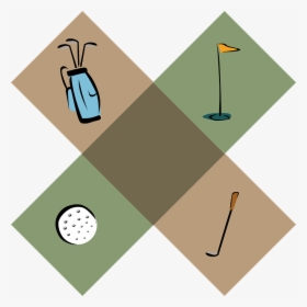 Golf, Symbols, Golfing, Hole, Tee, Flag, Golf Stick - Golf, HD Png Download, Transparent PNG