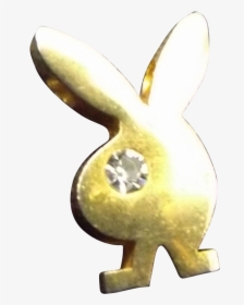 Vintage 10k Gold Filled Playboy Bunny Pendant Playboy - Domestic Rabbit, HD Png Download, Transparent PNG