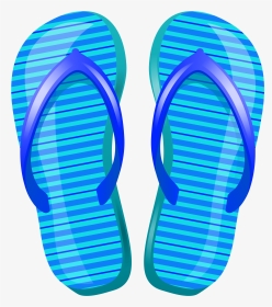 Blue Beach Flip Flops Png Vector Clipart - Flip Flops Transparent Background, Png Download, Transparent PNG
