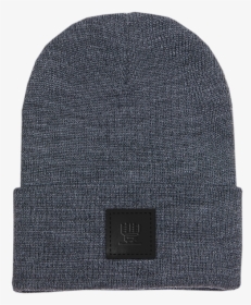Symbol Leather Patch On Heather Grey Beanie - Beanie, HD Png Download, Transparent PNG
