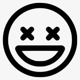 Png File Svg - Laugh Emoji Black And White, Transparent Png, Transparent PNG