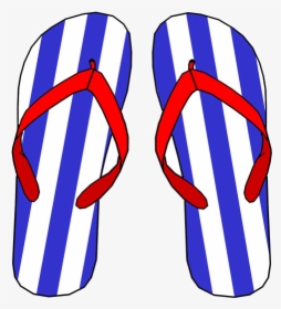 Flip Flop Free Clip Art Transparent Png - Red White And Blue Clip Art Flip Flops, Png Download, Transparent PNG