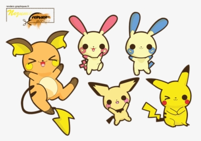 Plusle And Minun And Pichu, HD Png Download, Transparent PNG