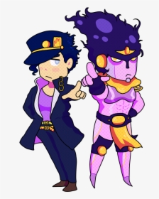 Jotaro Kujo And Star Platinum - Jotaro Cartoon, HD Png Download, Transparent PNG