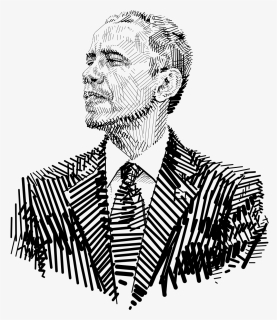 Barack Obama Drawing Png, Transparent Png, Transparent PNG