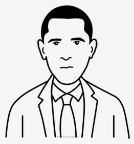 Barack Obama Coloring Page - Drawing, HD Png Download, Transparent PNG