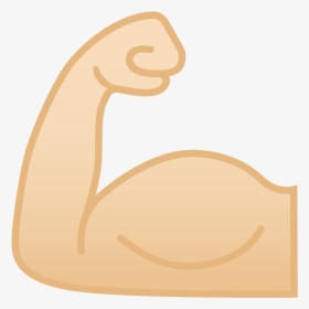 Emoji Arm Biceps Strong Flexing Muscle Emoji Png Clipart - Biceps Google, Transparent Png, Transparent PNG