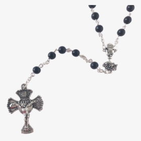 Black First Communion Rosary - Bead, HD Png Download, Transparent PNG