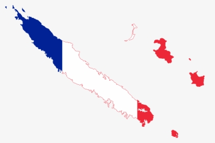 Flag Map Of New Caledonia - New Caledonia Flag Map, HD Png Download, Transparent PNG
