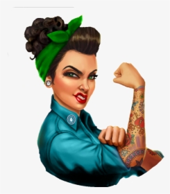 Rosie The Riveter, Women In Weed, Bloom Cannabis Club, - Transparent Rosie The Riveter Png, Png Download, Transparent PNG