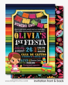 Clip Art Mexican Fiesta Invitations - Mexican Fiesta 1st Birthday Invitation, HD Png Download, Transparent PNG