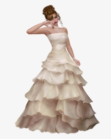 Bride Png Transparent Image - Wedding Dress Transparent Background, Png Download, Transparent PNG