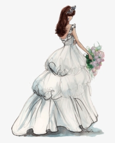 Wedding Bride Free Vector Donload - Wedding Girls Drawings, HD Png Download, Transparent PNG