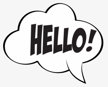 Hello Download Png Image - Hello Black And White, Transparent Png, Transparent PNG