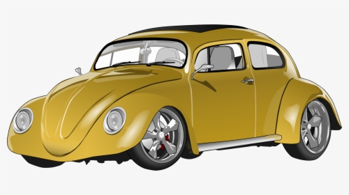 Hot Vw Svg Clip Arts - Volkswagen Beetle Yellow Vector Free, HD Png Download, Transparent PNG