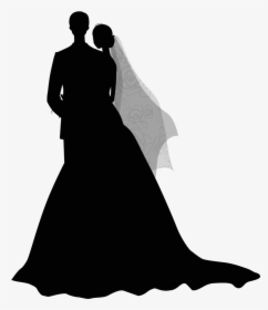 Bridegroom Woman Silhouette - رسمة عروسين, HD Png Download, Transparent PNG