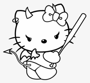 Hellokitty Sanrio Cute Devil Devilhorns Cute Sticker - Hello Kitty Devil Png, Transparent Png, Transparent PNG