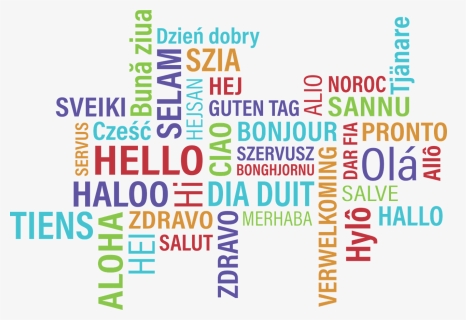 Learning Vector English - Hello In Different Languages Png, Transparent Png, Transparent PNG