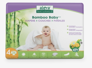 Bamboo Baby Diapers Size 4 Front - Aleva Naturals Bamboo Baby Wipes, HD Png Download, Transparent PNG