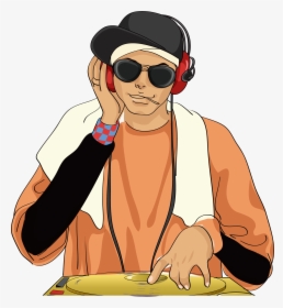 Dj Kool Herc Disc Jockey Hip Hop - Hip Hop Music Cartoon, HD Png Download, Transparent PNG