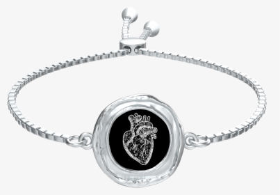 Anatomical Heart Slider Coin Bracelet   Data Zoom //cdn - Bracelet, HD Png Download, Transparent PNG