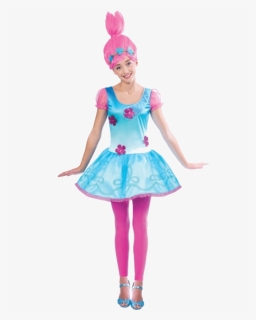 Child Girls Trolls Poppy Age Costume Png Poppy Troll - World Book Day Costumes Teenage, Transparent Png, Transparent PNG