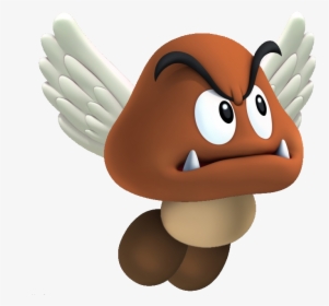 Goomba Transparent Flying Banner Library - Mario Goomba Png, Png Download, Transparent PNG