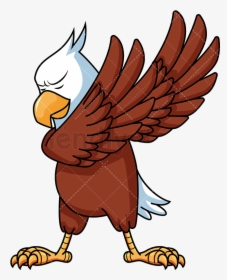Eagle Dabbing Bald Vector Cartoon Clipart Transparent - Cartoon Eagle Dabbing, HD Png Download, Transparent PNG
