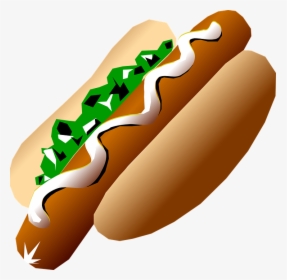 Hot, Dogs, Food, Bun, Relish - Hot Dog Clip Art, HD Png Download, Transparent PNG
