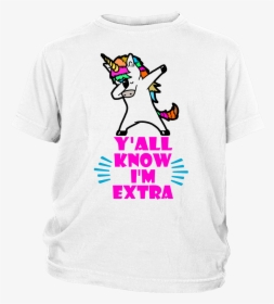 Dabbing Unicorn Extra Youth White T-shirt - Portable Network Graphics, HD Png Download, Transparent PNG