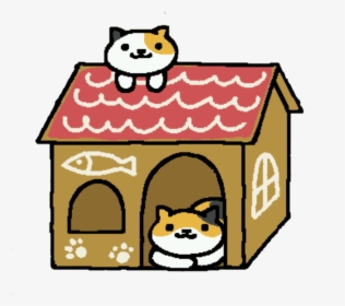 Transparent Callie And Sunny In A Cardboard House - Neko Atsume Fortune Cat, HD Png Download, Transparent PNG