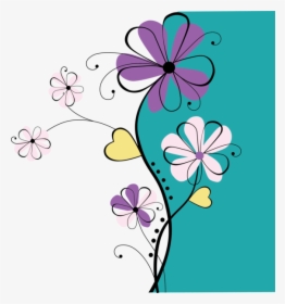 Fantasy Flowers 5 Paint By Number Mural - Graphic Flower Mural Design, HD Png Download, Transparent PNG