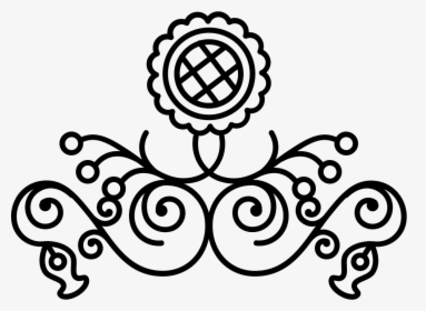 Flower Design With Multiple Vines - Floral Pattern Png Icon, Transparent Png, Transparent PNG