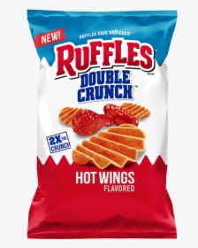 Ruffles® Double Crunch™ Hot Wings Flavored Potato Chips - Ruffles Double Crunch Hot Wings, HD Png Download, Transparent PNG