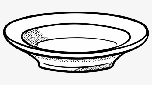 Lineart Clip Arts - Dish Clipart Black And White, HD Png Download, Transparent PNG