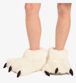 Polar Bear - White Polar Bear Feet Slippers, HD Png Download, Transparent PNG