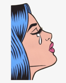 Girl Crying Png - Cartoon Girl Side Profile, Transparent Png, Transparent PNG