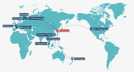 Transparent Global Network Png - Dark Blue World Map, Png Download, Transparent PNG