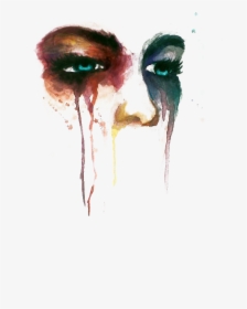 Clip Art Drawing Art Sadness Eyes - Watercolor Crying Eyes, HD Png Download, Transparent PNG