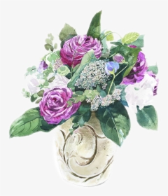Art Purple Illustration Festival Watercolour Flowers - Bouquet, HD Png Download, Transparent PNG