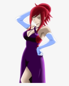 [​img] - Erza Scarlet In A Dress, HD Png Download, Transparent PNG