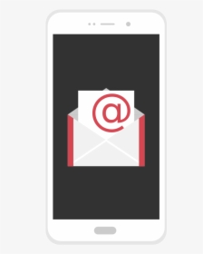 Email On Phone Flat Icon - Emblem, HD Png Download, Transparent PNG