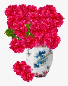Vase, Porcelain, Flower Vases, Peonies, Red, HD Png Download, Transparent PNG