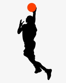 Transparent Basketball Silhouette Png - Guy Shooting Basketball Png, Png Download, Transparent PNG