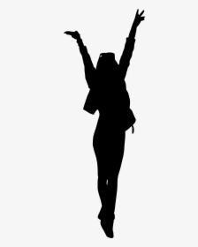Silhouette With Hand Up, HD Png Download, Transparent PNG