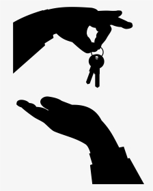 Hands Dangling Keys Silhouette - Keys Dangling, HD Png Download, Transparent PNG
