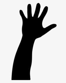 Child Raised Hand Clipart Silhouette - Raised Hand, HD Png Download, Transparent PNG