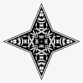 Decorative Star Silhouette - Cross, HD Png Download, Transparent PNG