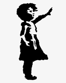 Transparent Little Girl Silhouette Png - Little Girl Stencil, Png Download, Transparent PNG